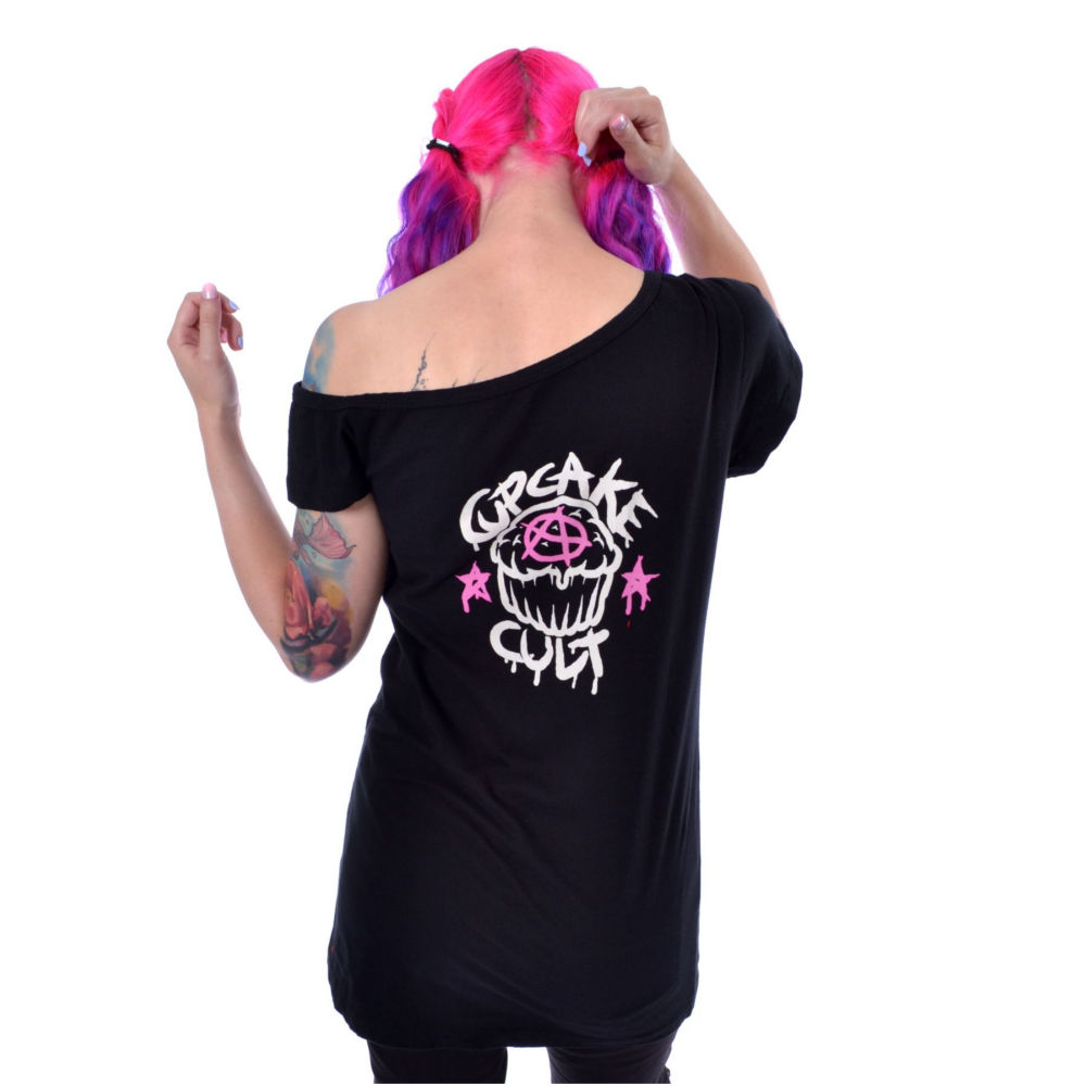 Cupcake Cult - HATE YOU Top épaules dénudées - Noir